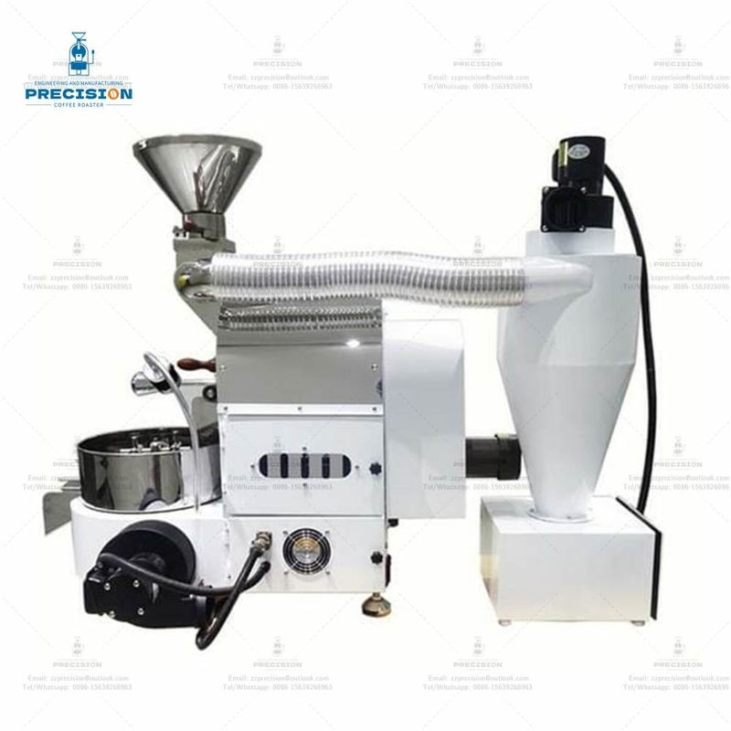 Tùy chỉnh màu sắc Máy nướng cà phê trắng nhỏ 1kg Lớp hai 316 Thép không gỉ cấp thực phẩm