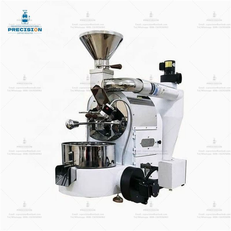 Tùy chỉnh màu sắc Máy nướng cà phê trắng nhỏ 1kg Lớp hai 316 Thép không gỉ cấp thực phẩm
