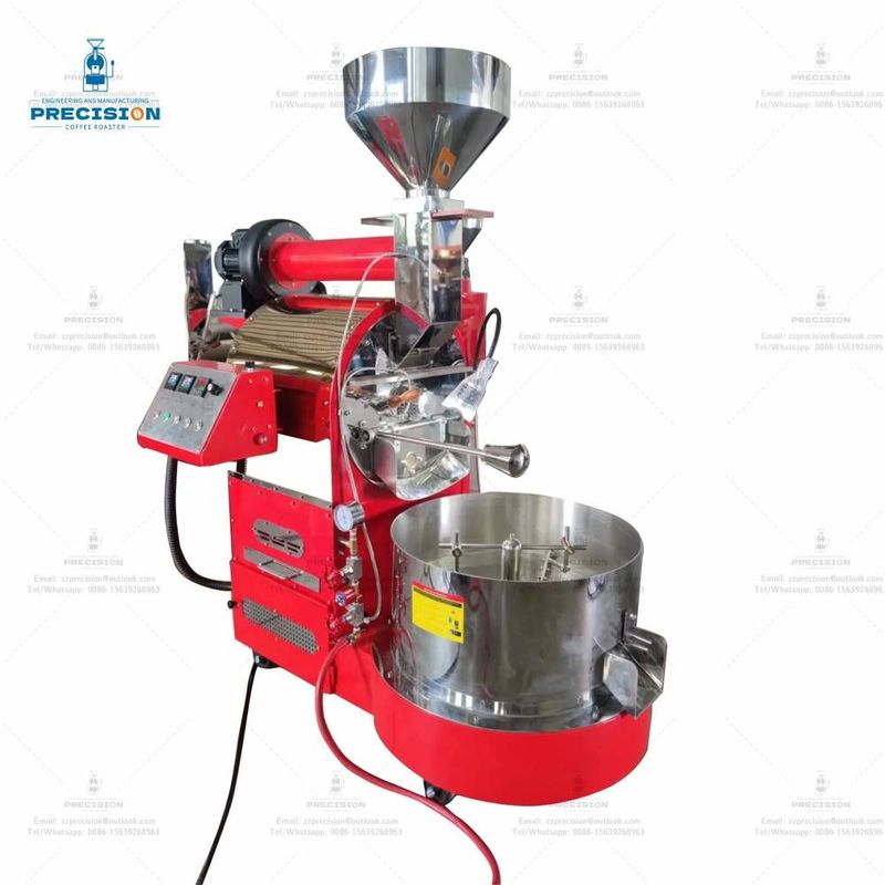 Máy nướng cà phê đa chức năng 12kg 15kg Máy nướng hạt ca cao khí Máy nướng thương mại quy mô lớn