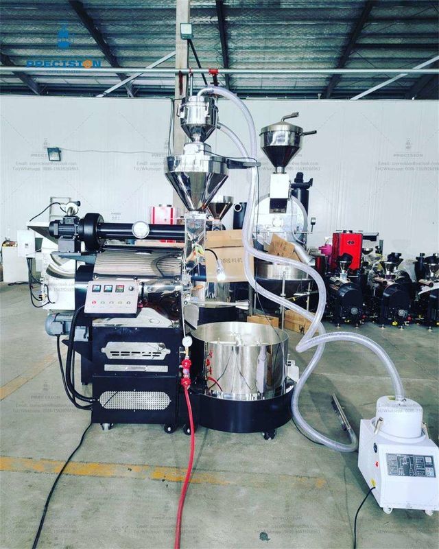 Giá tốt 2024 Máy rang cà phê điện khí Plc mới 6kg 12kg 15kg Máy rang cà phê