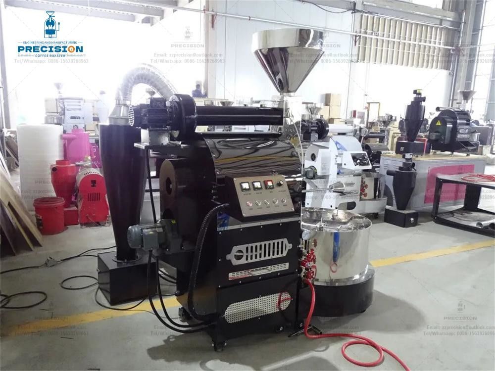 Máy nướng cà phê chính xác thương mại với thép không gỉ