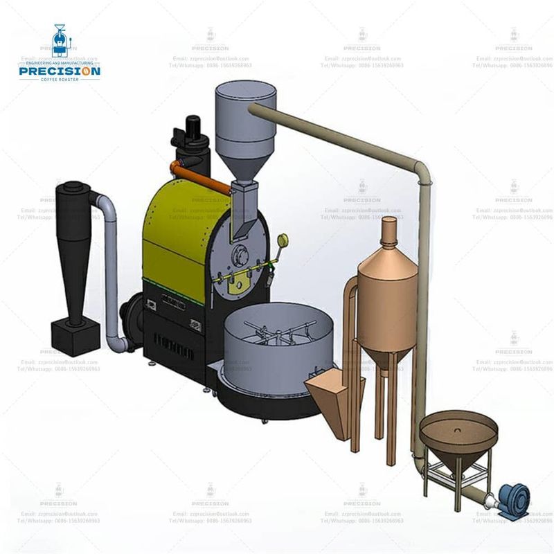 Máy rang cà phê công nghiệp cho hệ thống rang cà phê sản xuất quy mô lớn