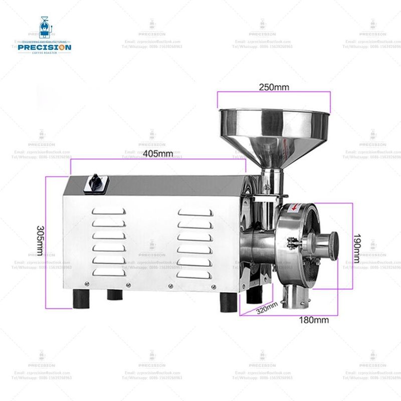Máy nướng cà phê điện và máy nghiền 30-50kg / giờ Máy nướng hạt cho gia đình