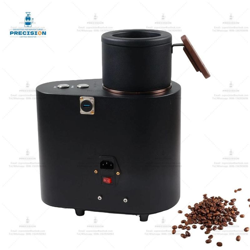 Máy nướng cà phê thông minh hơn với hộp khí và ly làm mát 220V 2000W Máy nướng cà phê tại nhà hạt đen trắng